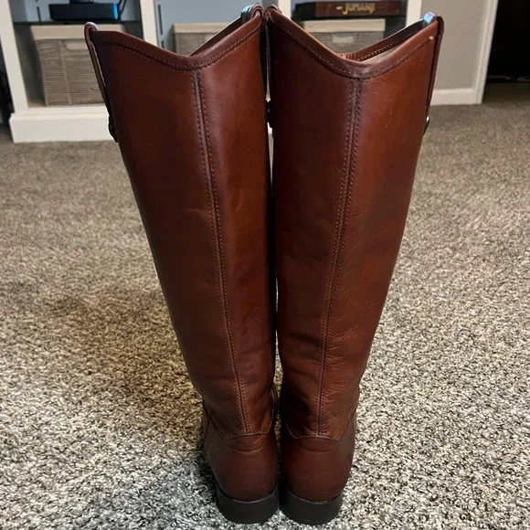 FRYE “Mellissa” Whiskey Leather Boots 5 - Picture 7 of 11